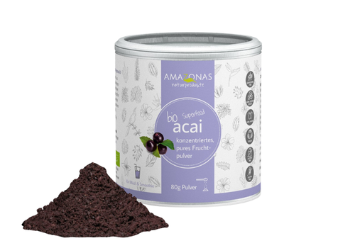 Açai em pó liofilizado