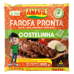 Farofa Pronta Sabor Costelinha Amafil